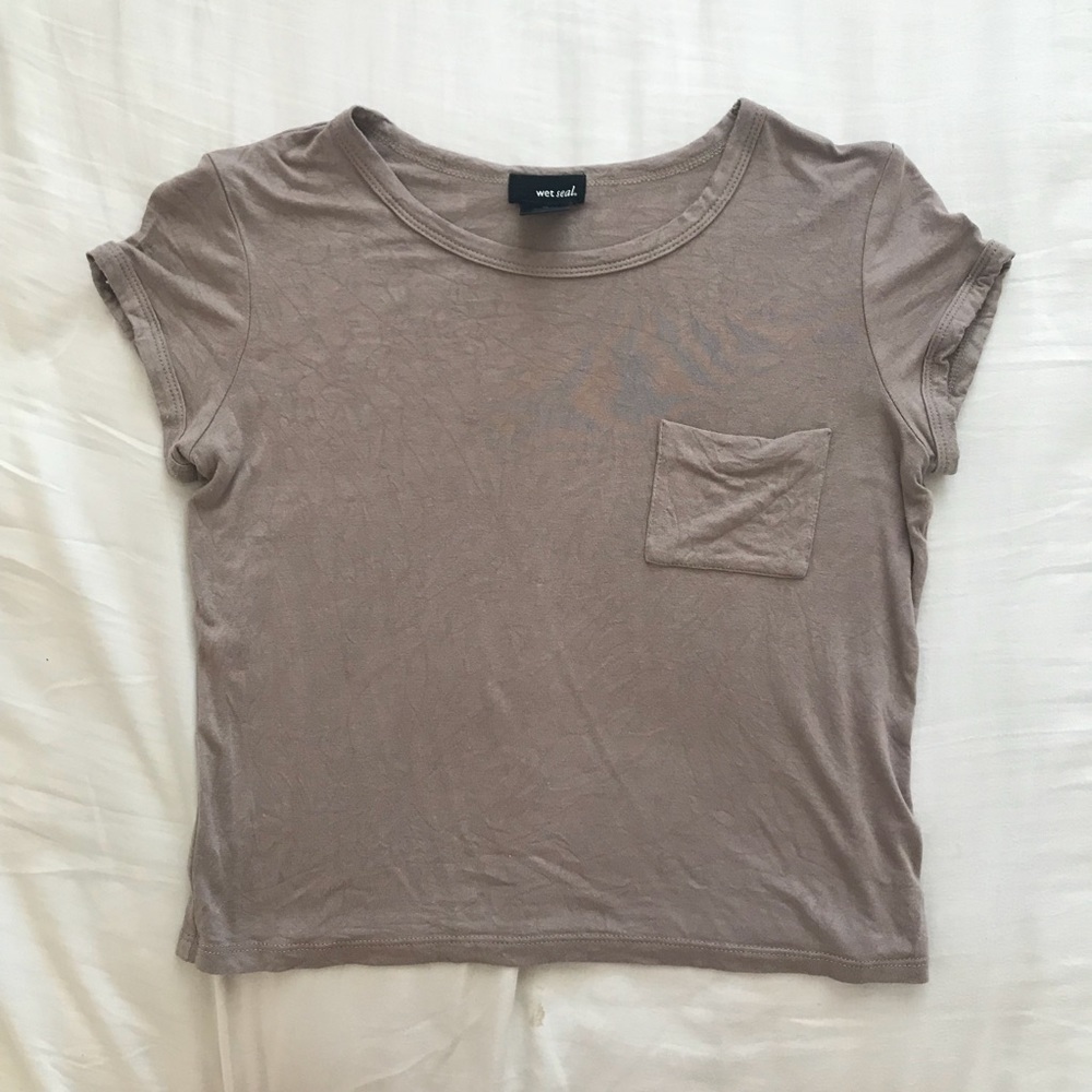 Wet Seal Mocha Crop Top